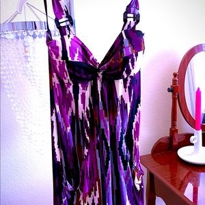 Donating Soon Halter Retro Print Mini Dress